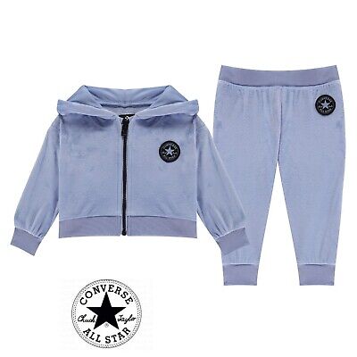 Converse Blue Velour Baby 2 Pc Set Hoodie Joggers 18 Months Soft Cosy Warm Gift