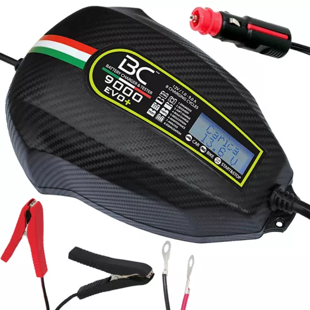 Caricabatteria Bc 9000 Evo+ Manternitore - Tester Spunto Batteria Auto Moto 12V