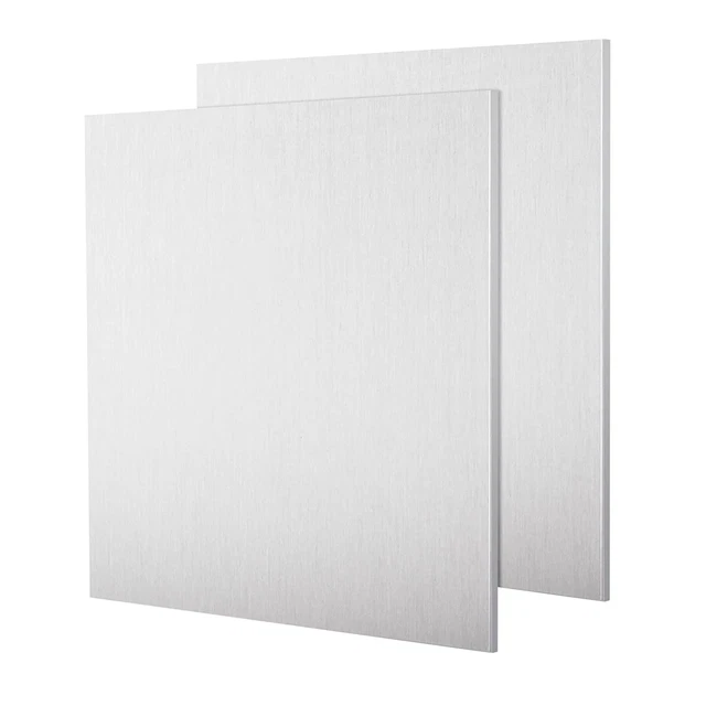 2 Pack 6061 T6 Aluminum Sheet Metal 6 X 6 X 0.236 (1/4) Inch Flat Plain Plate Pa