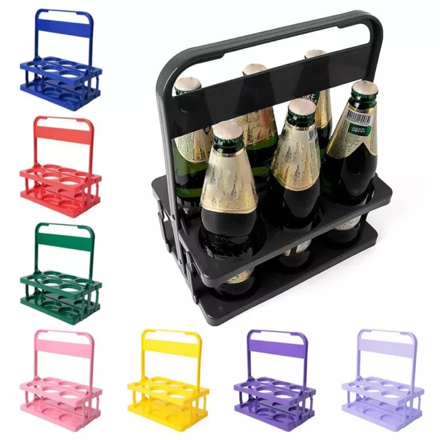 1Pcs Bar Beverage Display Beer Rack 6 Hole Drink Holder Beer Bottle Carrier