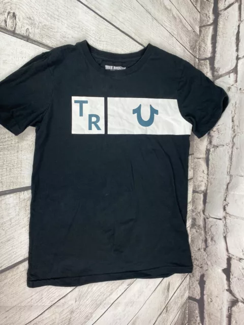 True Religion Kids Size Large 14-16 Black Graphic T-Shirt EUC