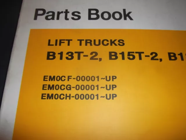 Daewoo B13T-2 B15T-2 B18T-2 Chariot Élévateur Pièces Manuel Livre Catalogue 2