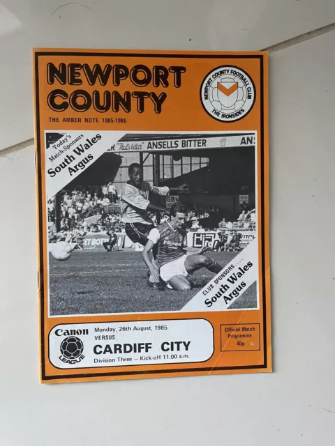 Newport County V Cardiff. City 1985