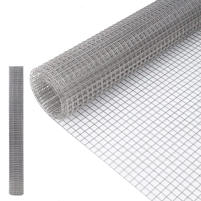 SS304 Stainless Steel Welded Wire Mesh 36 Inch X 10 Feet 1/2 Inch Square New