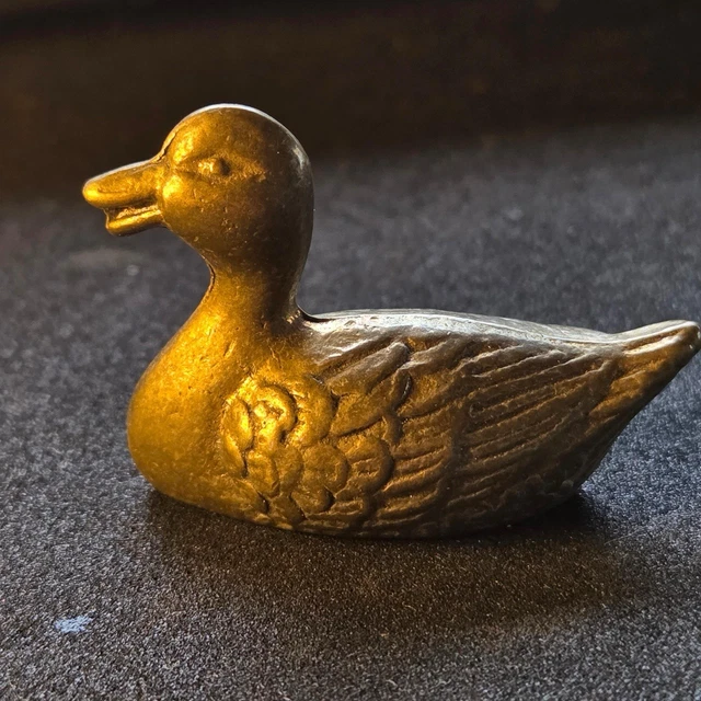 Vide poche canard en laiton vintage