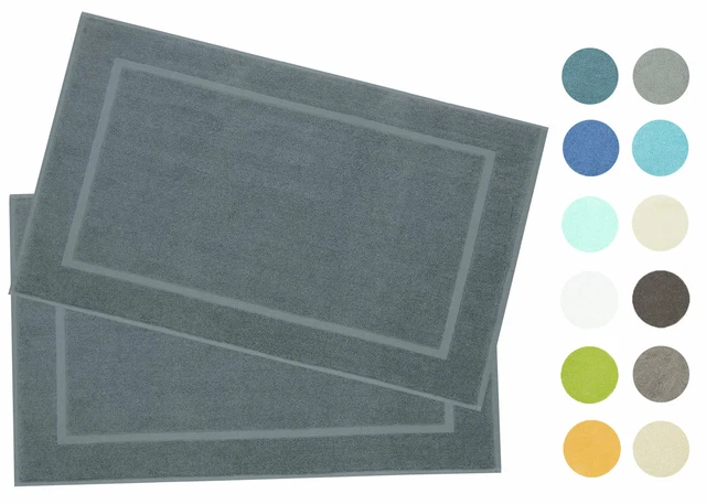 2er Set Duschvorleger Badvorleger Badteppich Badematte 100% Baumwolle 50x80 cm