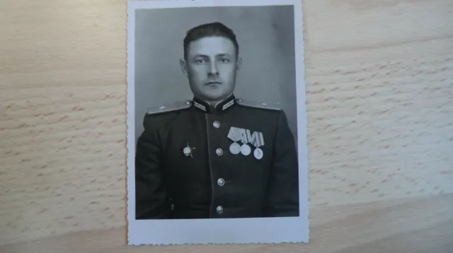 Foto Portrait Russische Offizier 100% Original UDSSR Nr- 26