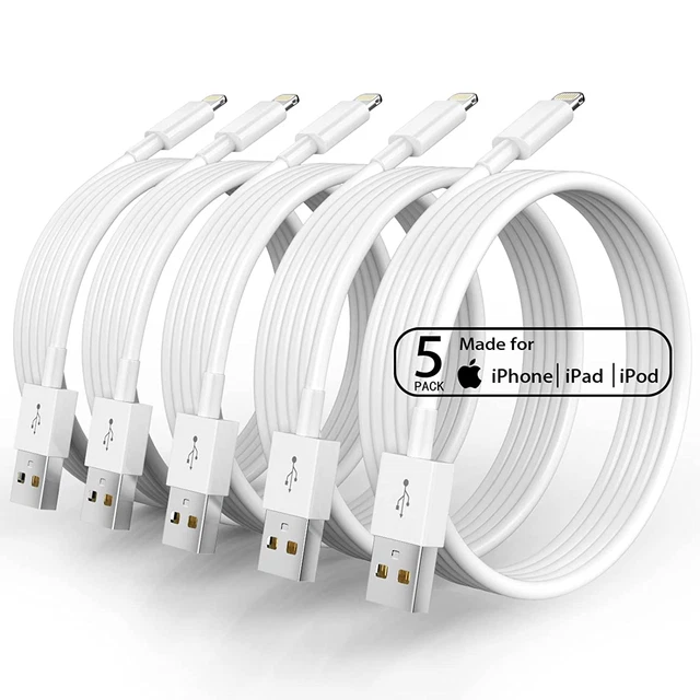 5 Pack(10Ft)[Apple Mfi Certified] Iphone Charger Long Lightning Cable Fast Charg