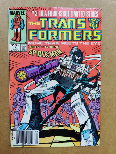Transformers #3 (1985) Early Spider-Man Black Alien Symbiote Nice FN/VF