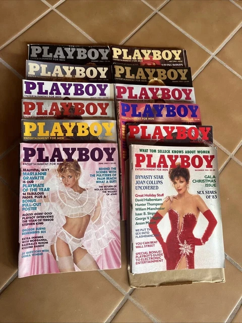 VINTAGE 1983 PLAYBOY Magazine Full Year Complete Set Lot 12 with