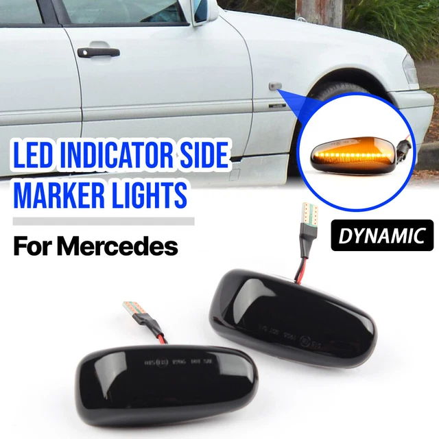 RZG LED Seitenblinker Schwarz Für Mercedes W201 W202 W124 - Canbus Fehlerfrei Ohne Warnmeldungen