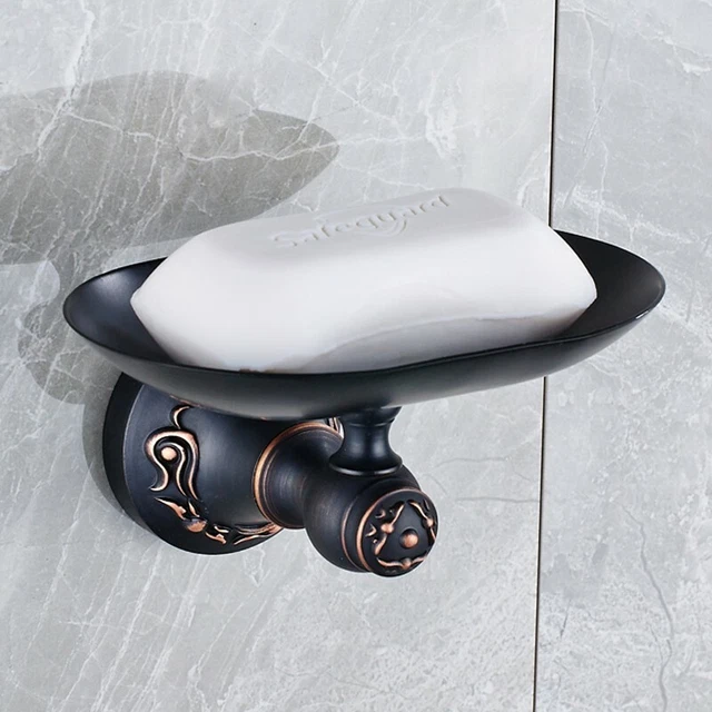 Black Oil Rubbed Bronze Soap Dish Bathroom Wall Mounted Shower Soap Dish Holder