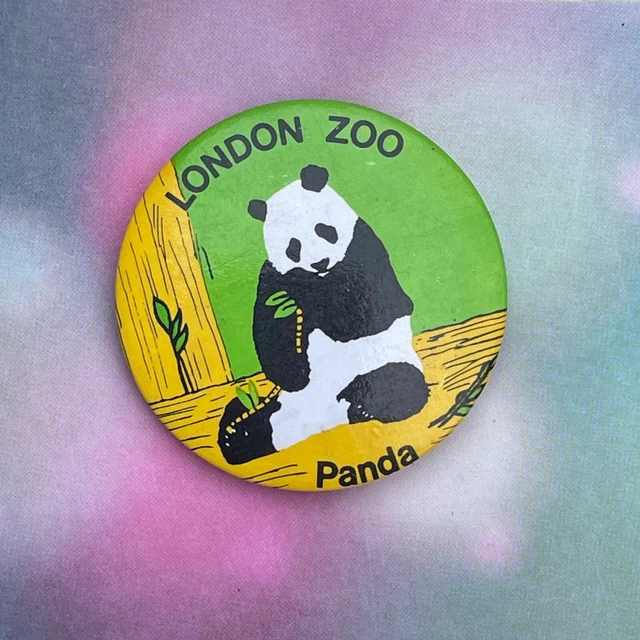 VINTAGE BADGE LONDON ZOO Panda Zoological Gardens Pin Button Badge £3.