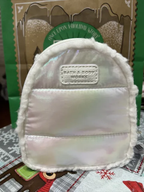 NWT 2023 Bath & Body Works IRIDESCENT PUFFER 🎒 COSMETIC Bag BACKPACK Great GIFT
