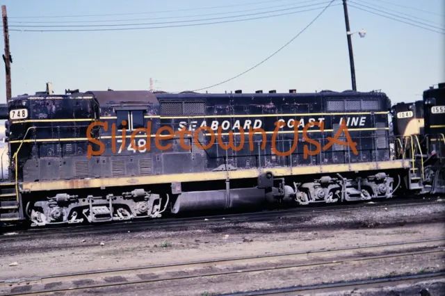 Vtg 1971 Train Slide 748 Seaboard Coast Line Engine X3F011