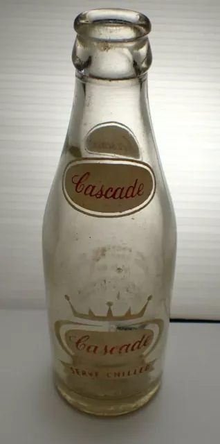 Cascade Hobart Tasmania - Fired Pyro Label 6.5 Fl Oz Vintage Bottle