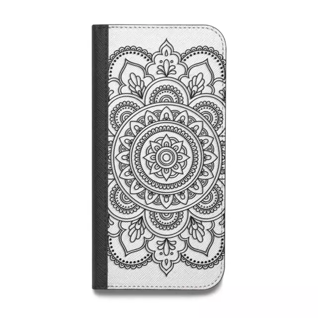 Mandala Vegan Leder Flip iPhone Hülle für iPhone