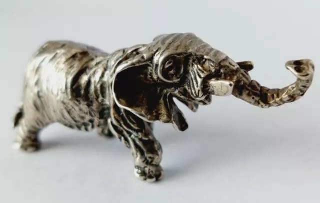 Vintage Solid Silver Italian made miniature Elephant