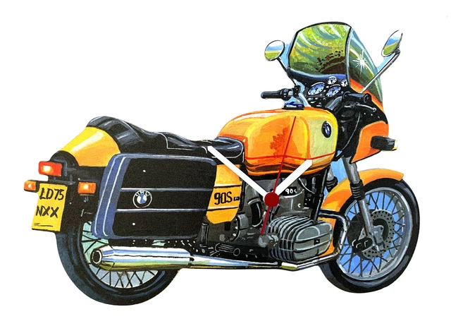 Ms24 BMW MOTORCYCLE CLOCK - BMW R90S Motorbike Clock - BMW Motorbikes MS24-C ...