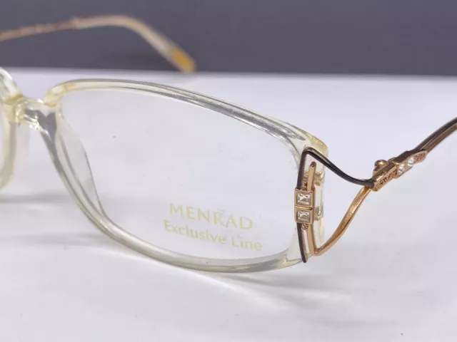 Menrad Brille Damen Transparent Rechteckig Gold Plated 22 KT Strass  germany