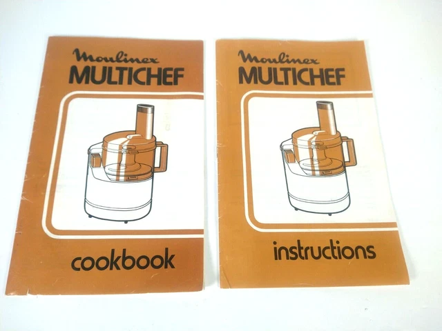 VINTAGE MOULINEX MULTICHEF 588 Food Processor Manual Cook Book