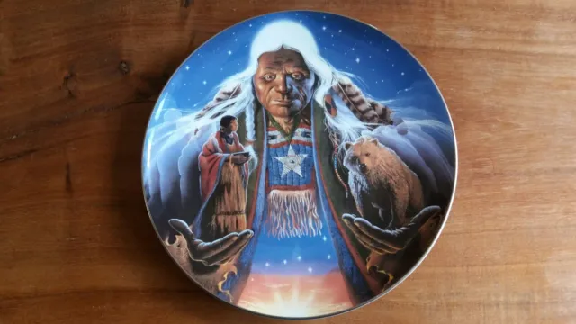 The Franklin Mint Heirloom Recommendation Indian Plates × 3. 3