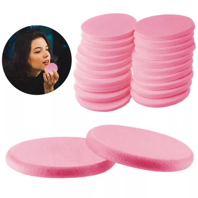 20 Cosmetic Make Up Sponge Round Foam Face Pads Applicator Foundation Blend Pink