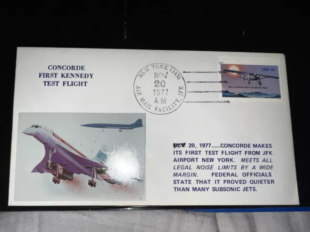 Concorde Cover - First Kennedy Test Flight 1977 - JFK Airport New York