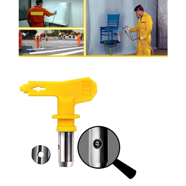 Giallo Airless Spray Ugello for Stucco Rivestimento Pittura Spruzzatore Attrezzo