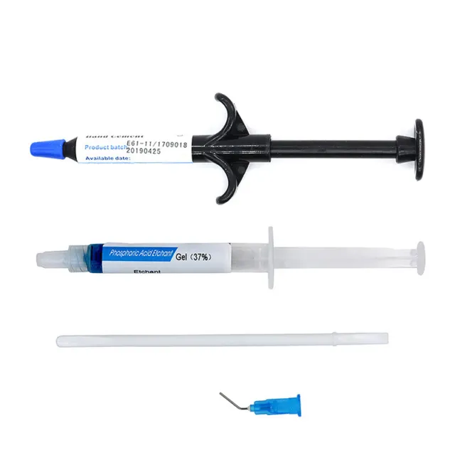Dental Orthodontic Adhesive Curing Light Adhesive paste in syinges blue glue CE