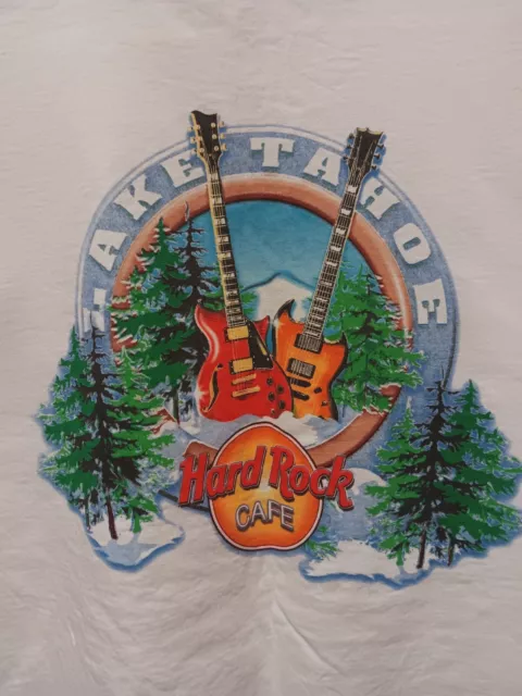 Vintage Hard Rock Cafe Lake Tahoe Heavy Shirt X- Large XL Sierra Snow Guitar DS