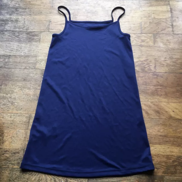 girls navy strappy dress from Mantaray age 10 years
