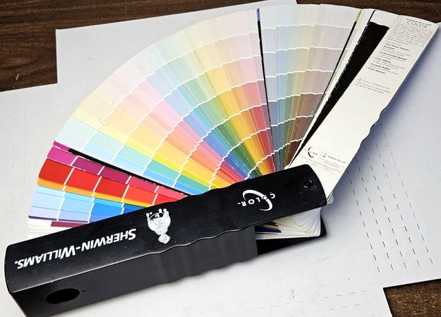 SHERWIN WILLIAMS FAN Deck - Color Swatches Paint Chips Samples Vintage