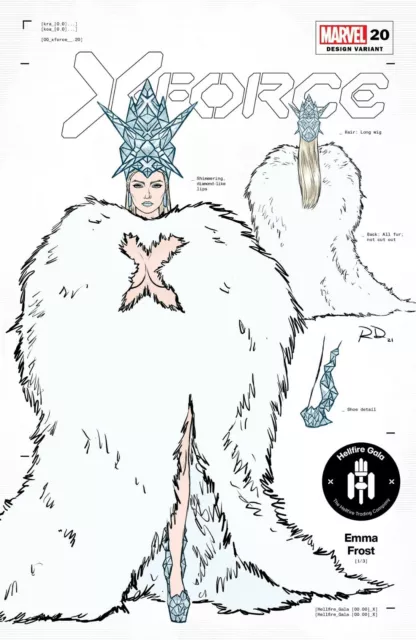 X-Force 20 2021 1:50 Russell Dauterman Emma Frost Design Variant Nm