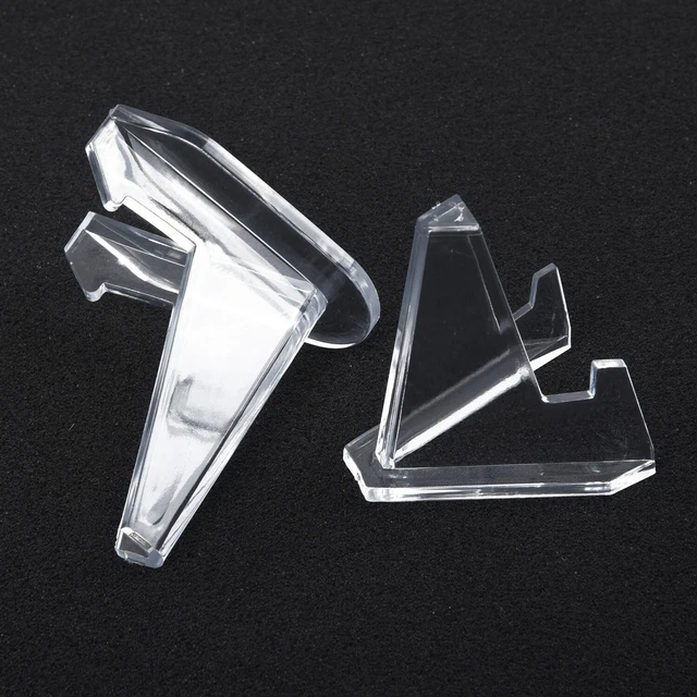 Münze Ständer Halter Tabletten Zubehör 2Pcs Kleine Transparent Klar Rund