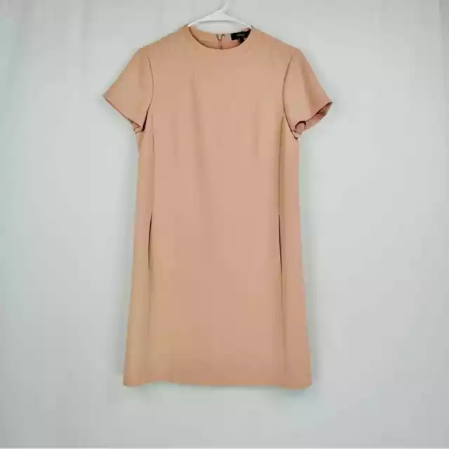 Theory - Mini Mock Neck Pink Dress - Size - 4