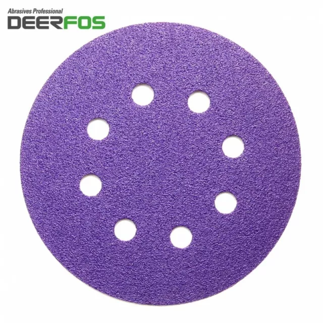 125mm Sanding Discs 5" Sandpaper CERAMIC Pads f. Hard Wood Stainless Steel Metal