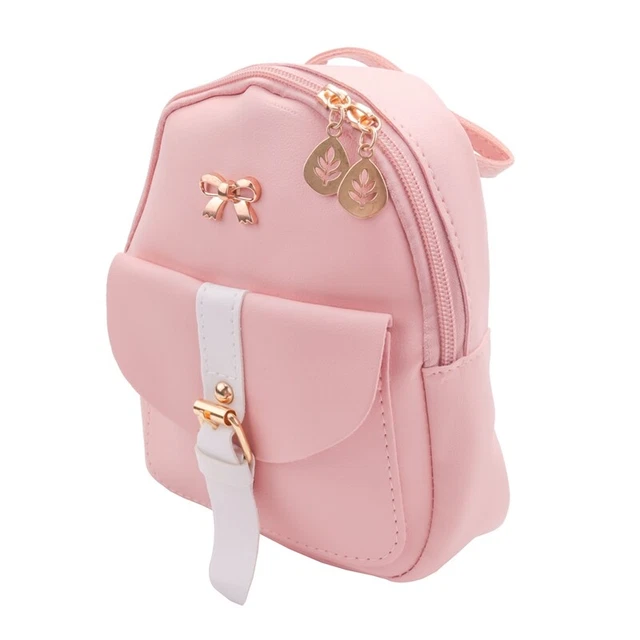 Backpack Small Diagonal Bag Leather Backpack Cute Bow Backpack Ladies Wallet L1