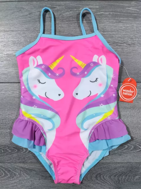 UNICORN SWIMWEAR 3T Toddler Girls Rainbow One Piece Swim Suit Cute NEW  $10.50 - PicClick