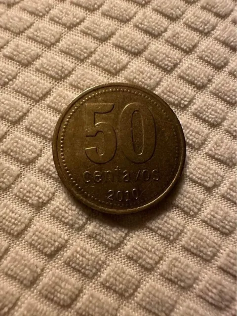 (2010) $0.50 centavos de Argentina Aluminum Bronze