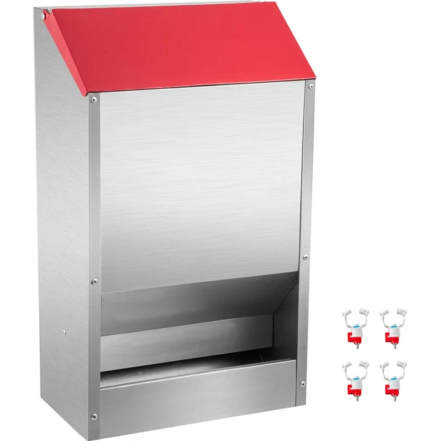 Produktbild von LILIIN 5kg Hühnerfutterautomat – Verzinkter Stahl, Automatische Pedalöffnung, Für Hühner, Enten & Gänse