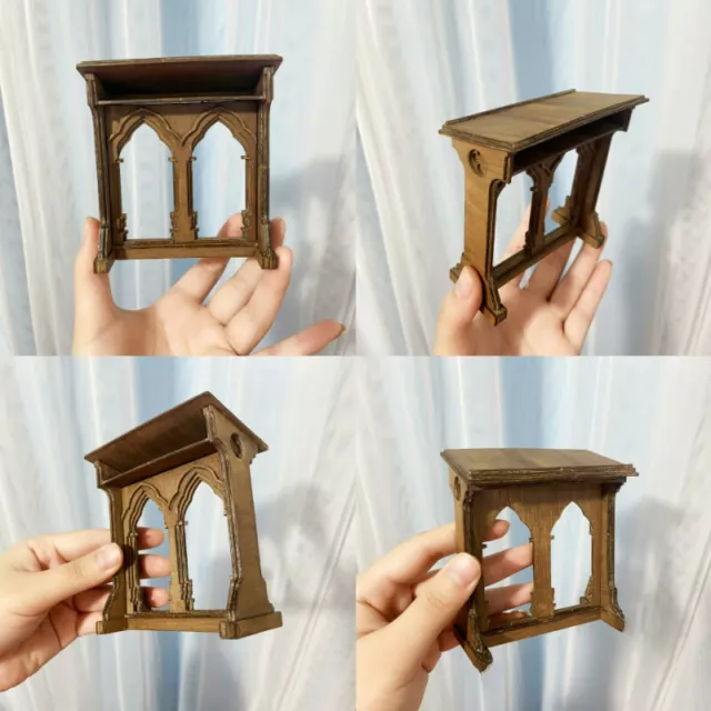 1:6 1:12 Scale Dolls House Miniatures Unfinished Prayer Platform Table Furniture