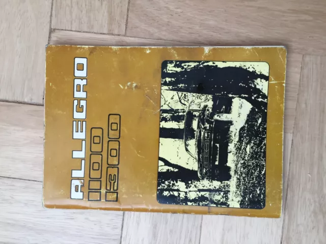 Leyland Allegro 1100/1300 Drivers Handbook