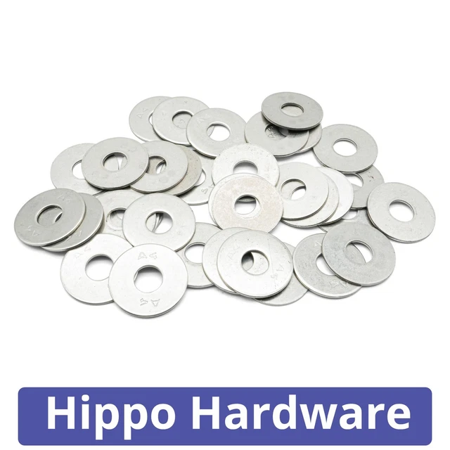 75 Piece A2 Stainless Steel Washer Kit | M4 M5 M6 M8 M10 Repair Washers B 265362