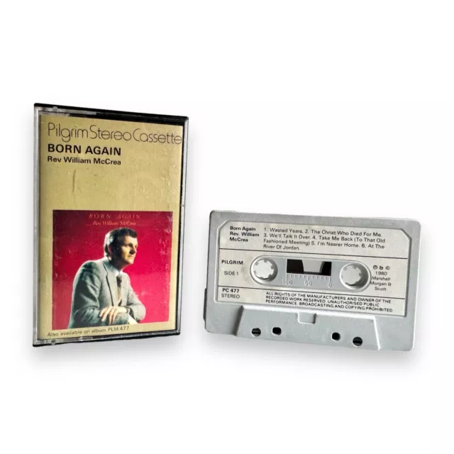 Born Again By Rev. William McCrea Cassette Tape Album RARE 1980 Gospel