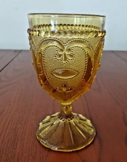 *Sweetheart Amber 11 Oz Water Goblet L. G. Wright-B37-R