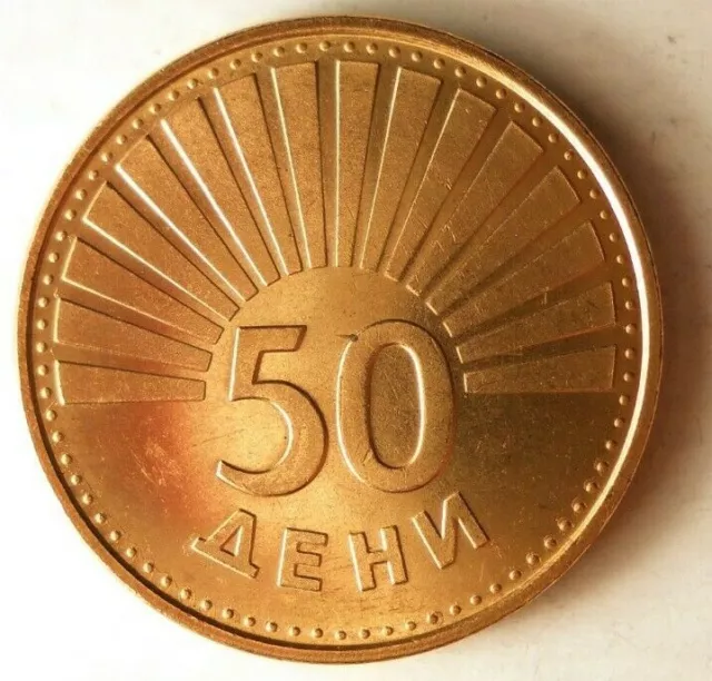 1993 MACEDONIA 50 DENI - AU - Hard to Find Coin BIN MMM