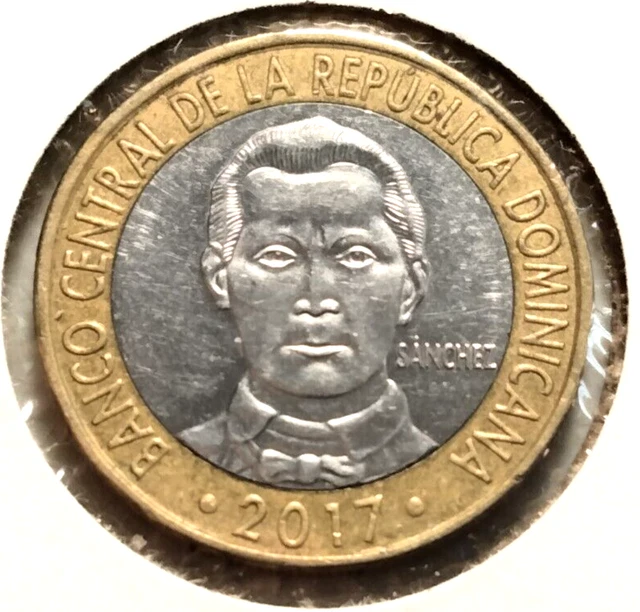 2017  Dominican Republic 5  Pesos  Coin- (Bi-Metallic)  - KM#125 - (INV#9087)