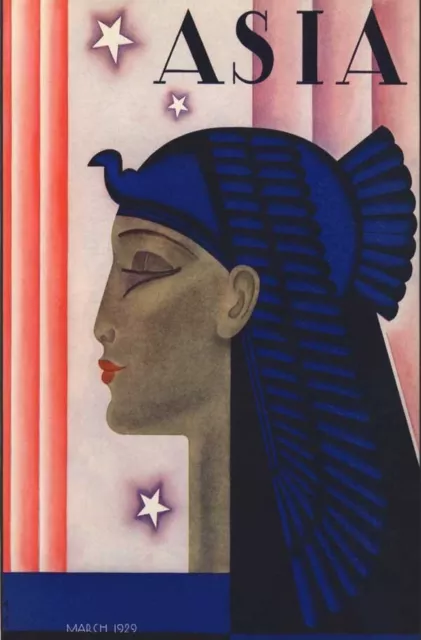 1929 Asia Egypt Egyptian Mummy Queen Art Deco Cover Poster 318476