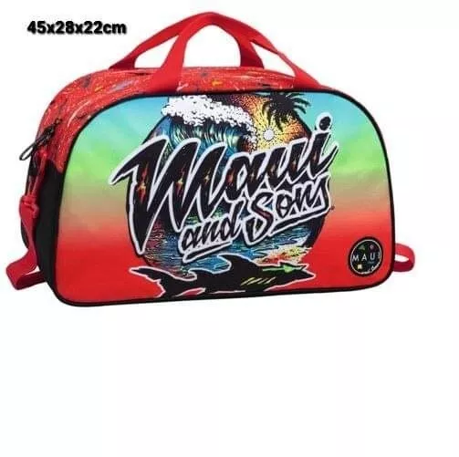 Borsone Maui Borsa Da Viaggio Palestra Scuola Bambini Ragazzo Cm.45X28X22